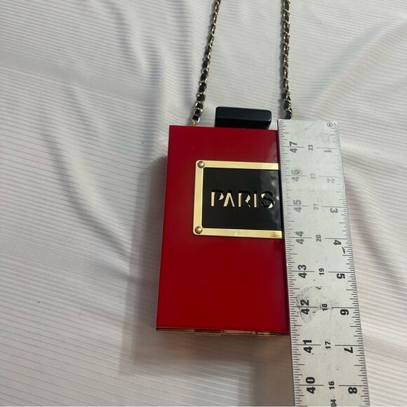 Candy Apple Red Paris Shoulder Bag Purse Handbag - Picture 3 of 12